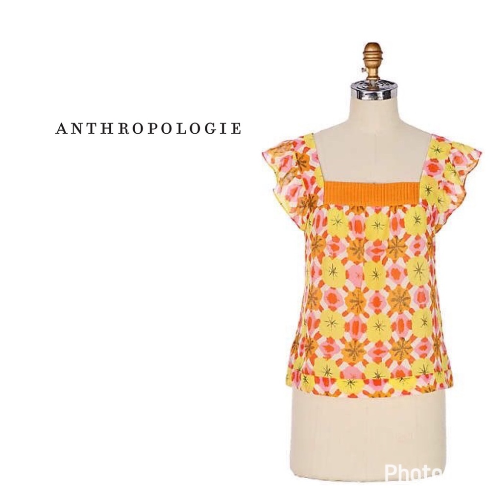 Rare 2008 Anthropologie Pell-Mell poppy top